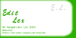 edit lex business card